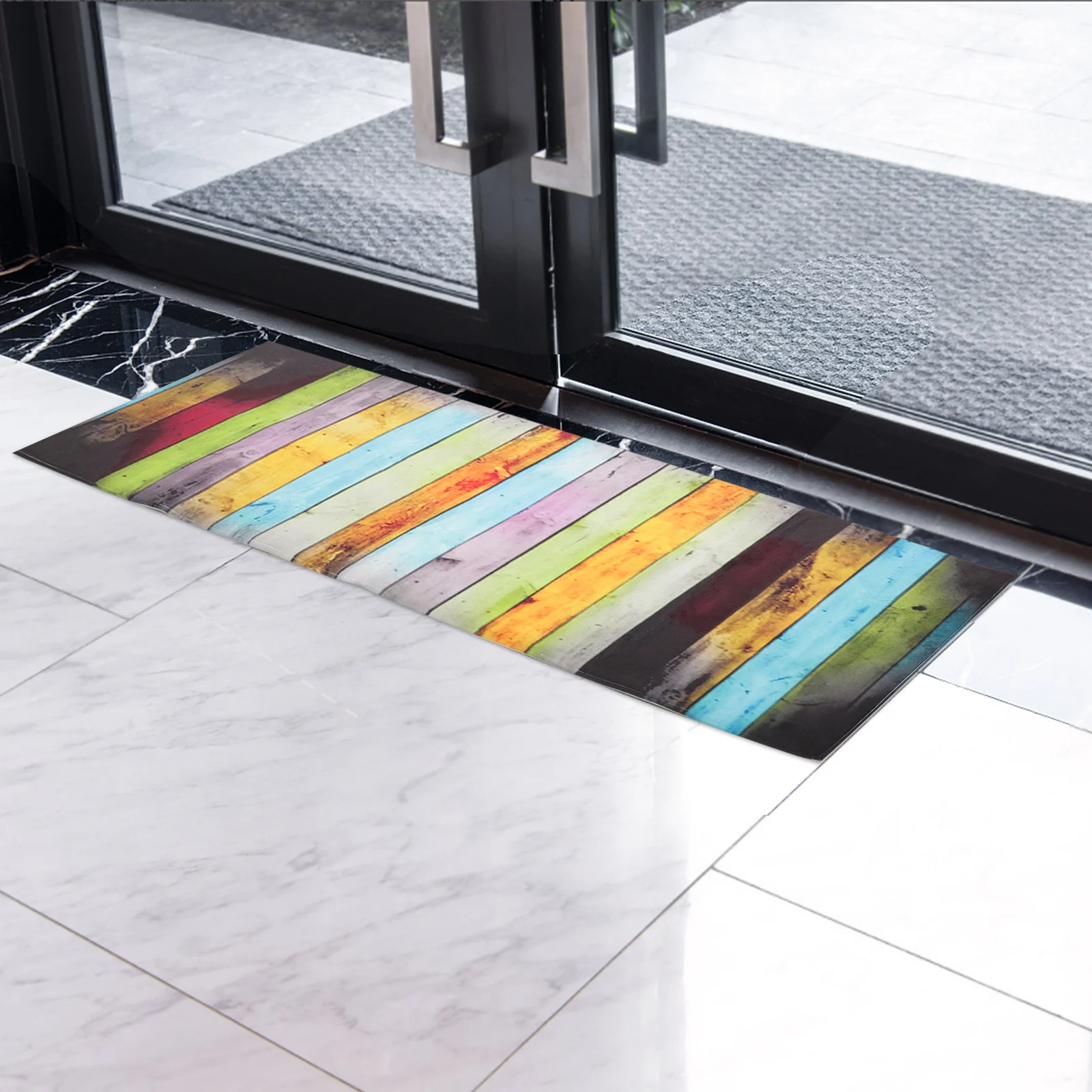 

Anti- 60X180Cm Durable Floor Mat For Bathroom Kitchen Living Room Front Door Indoor Outdoor Washable Welcome Mat
