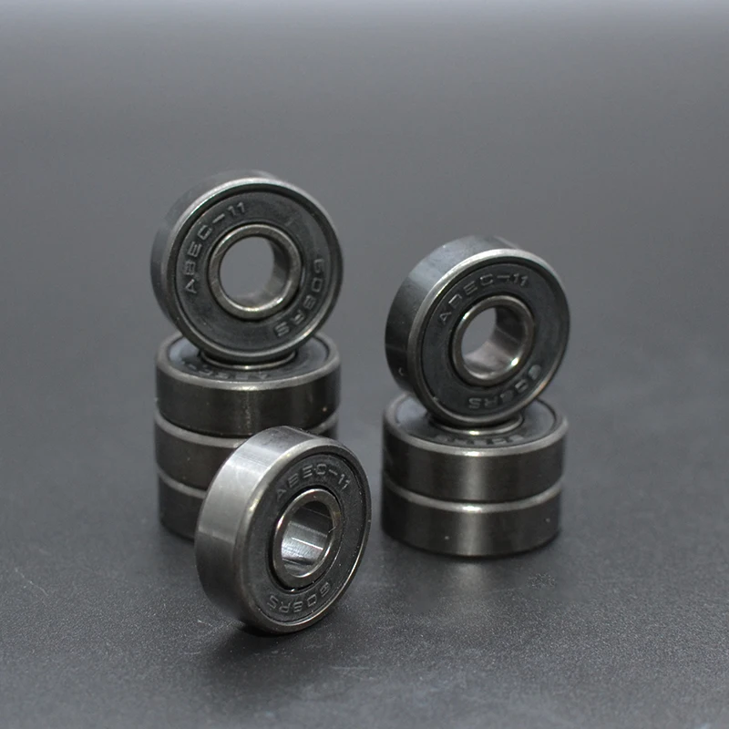 

8pcs 608RS Black high speed Ball Bearing 8*22*7 8x22x7mm hybrid ceramic ball bearing Skateboard Wheel Bearing Steel ABEC-11