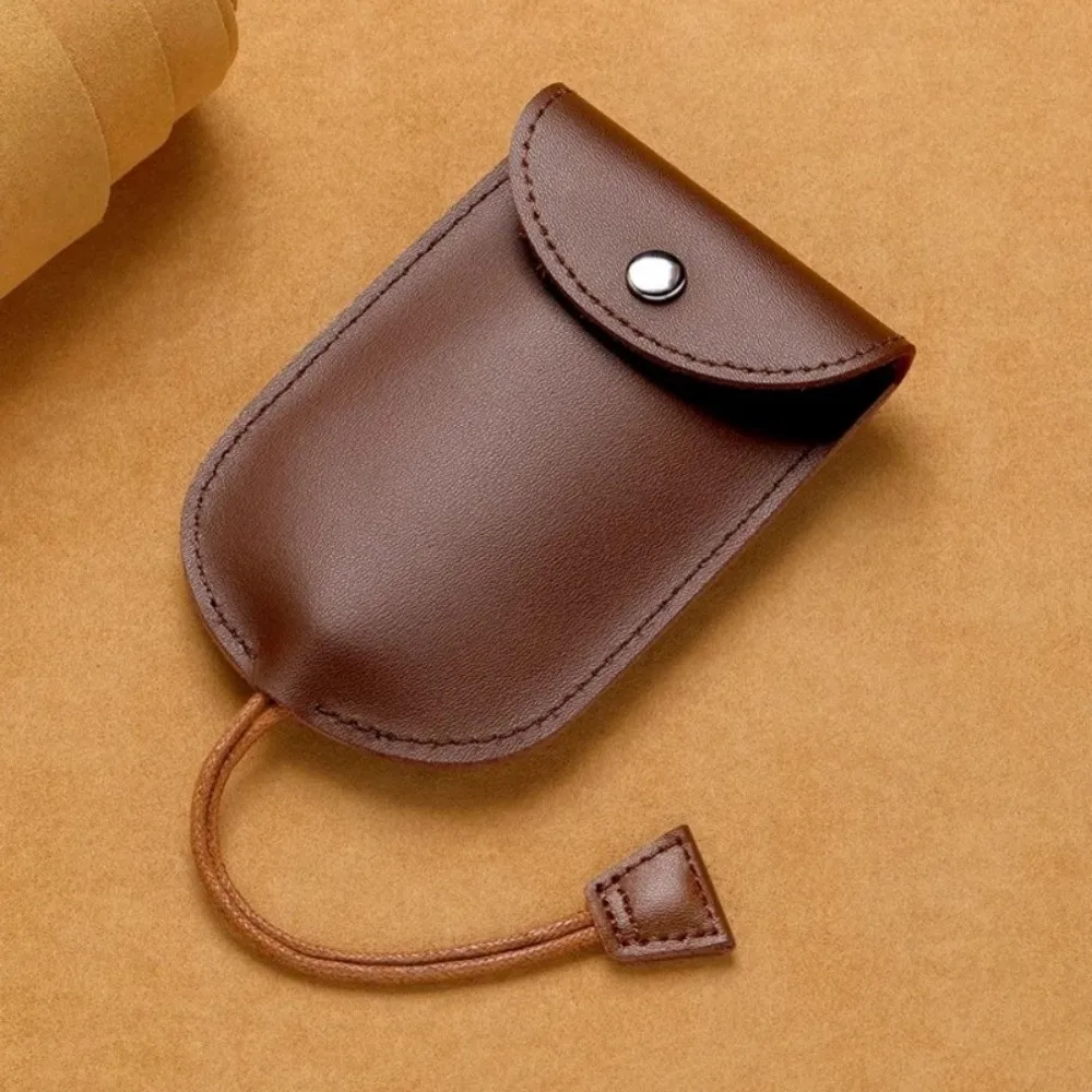 Mini Key Holder Large Capacity Multi-Functional Key Case with Pull-Out Design Faux Leather Key Chain Key Bag