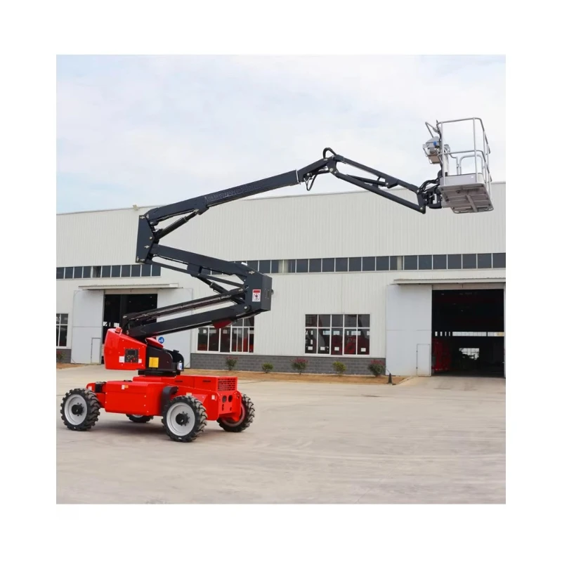 Customized 14 16 18 20 22 26 28 32 40 47m Diesel Articulated Boom Lift Smooth Control Floating Axle Industrial Boom Lift