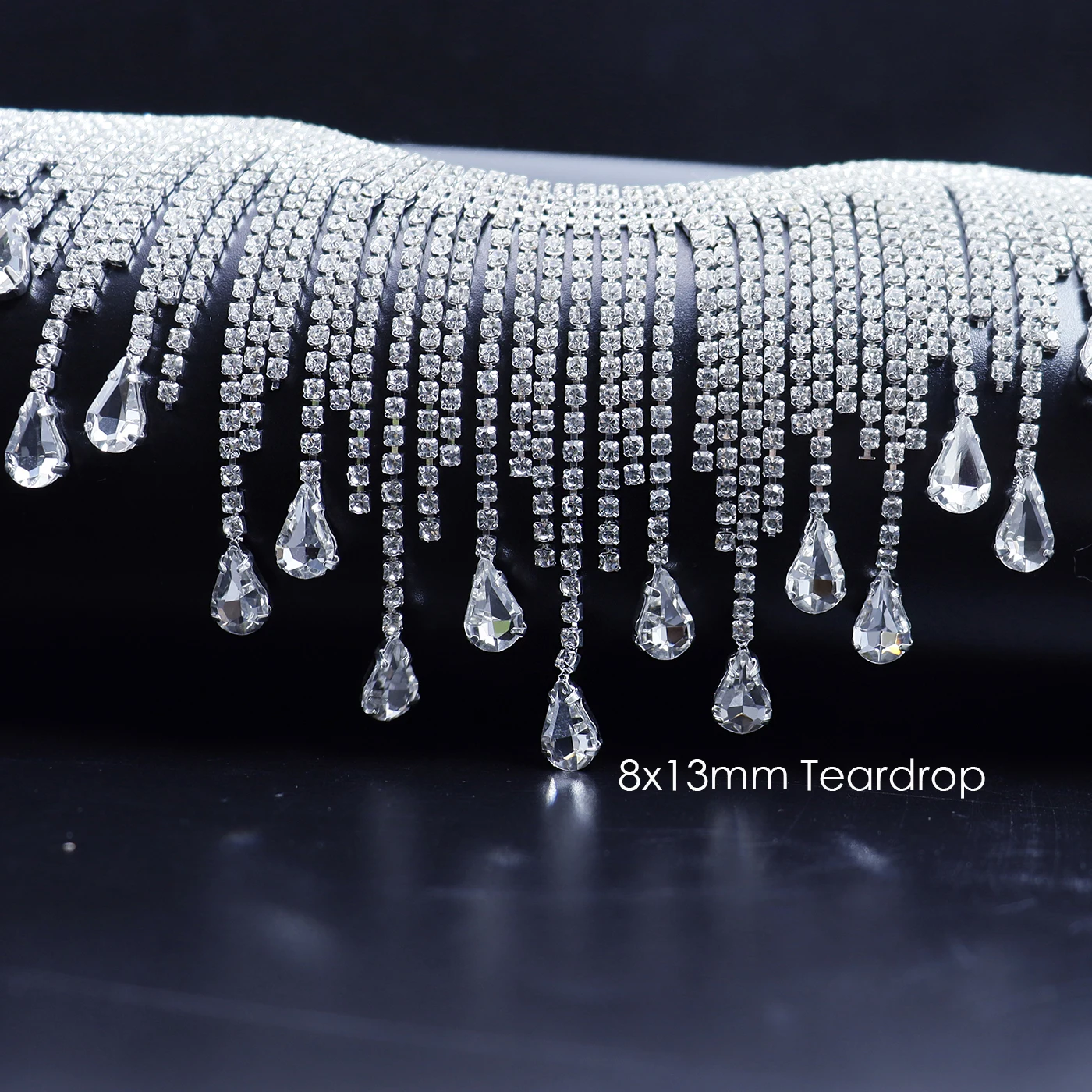 Rhinestone Fringe Rhinestone Fringe Belt Beaded Ribbon Diamond Tassel Chain for Jeans Clothing Accessories DIY Decoration