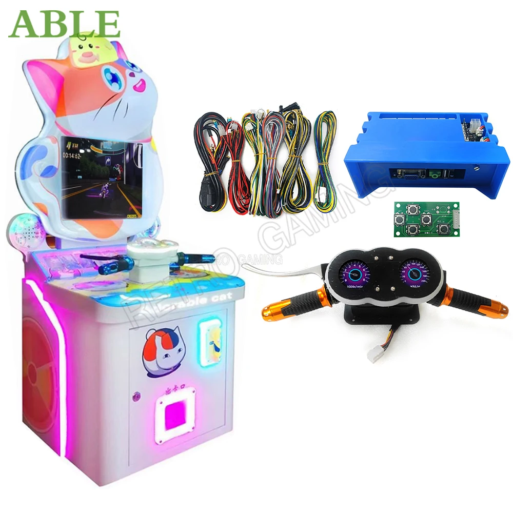 

Arcade Ticket Dispense Racing Simulator Motorcycle Kit Kid Motor Steering Wheel PCB Board Coin Operated Moto Driving Game