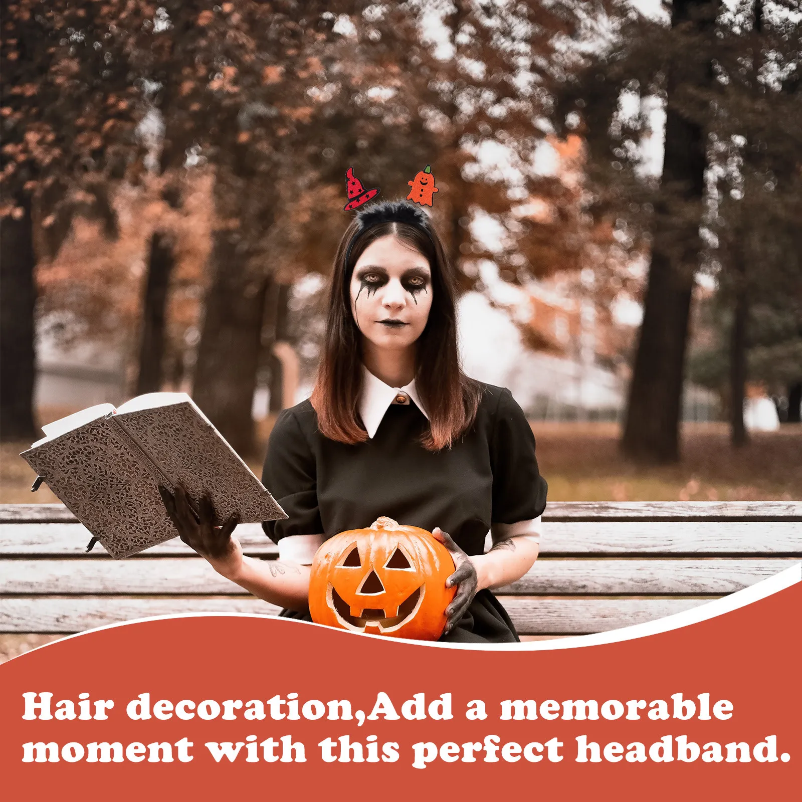 4Pcs Halloween Hair Hoop Creative Cosplay Hairwear Party Props Performance Headband Holiday Party Hair Decor Halloween Headdress