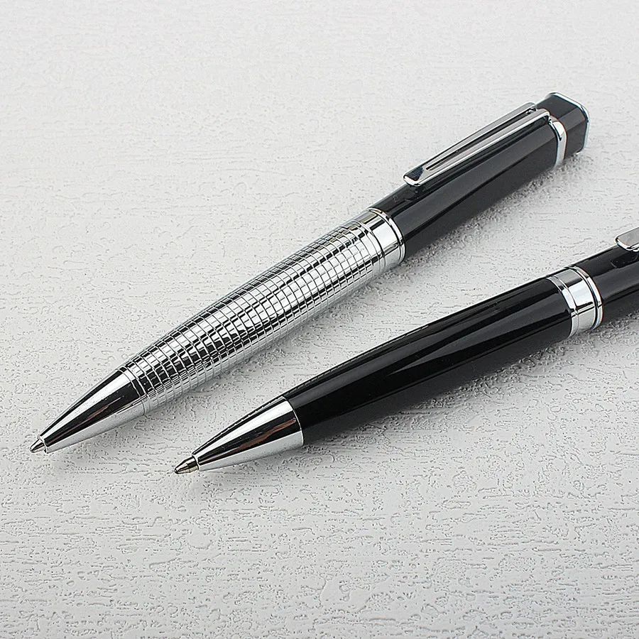 Luxury Diamond  Metal Business Pen High Quality Black Gold Ballpoint Pens for School Office Writing Gift Stationery