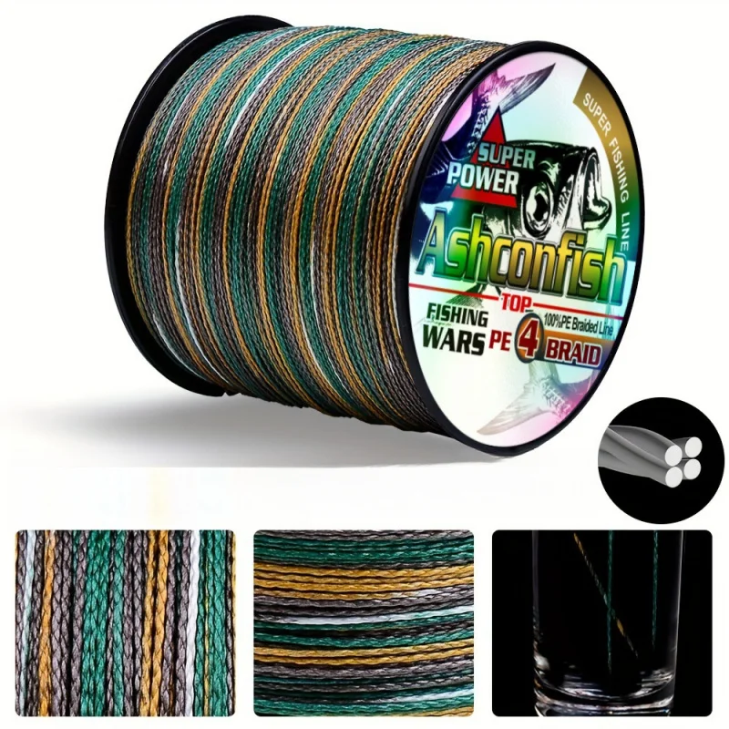 

500m 4-Strand Camo Braided Line, zero stretch, 6LB-80LB high strength, wear-resistant for freshwater and saltwater fishing