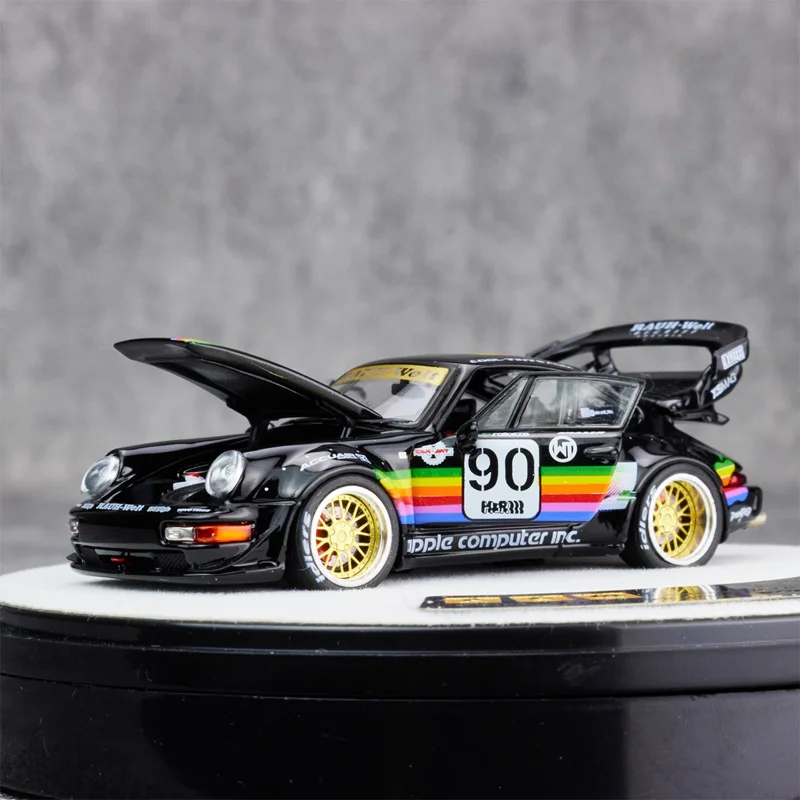 PGM 1/64 Porsche RWB 964 vehículo de motor de juguete de aleación regalos de modelo de Metal fundido a presión