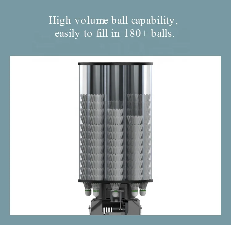Airo Hot Sales Automatic Badminton Ball Machine Launcher Equipment Feeder Robot for Training Practice with APP Remote Control