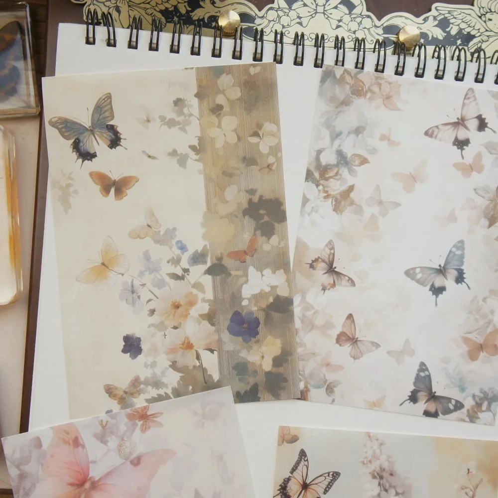 

30 Sheet Butterfly Dancing Among Flowers Background Paper Design Craft Paper Gift Decoration Scrapbooking Handmade DIY