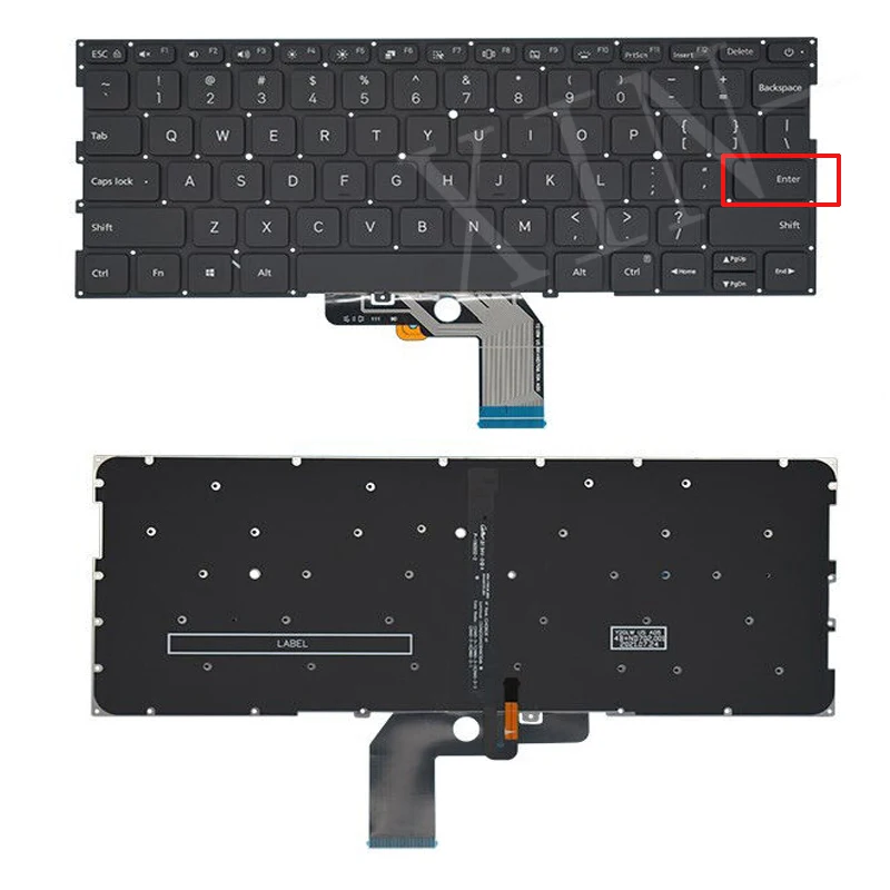 US Backlit  keyboard For  Xiaomi MI AIR 13.3 Inch 161301 TM1704 TM1703 TM1613R TM1604 Black