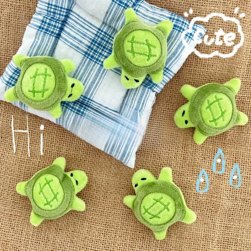Chaveiro de pelúcia tartaruga criativa dos desenhos animados kawaii mini animal bolsa pingente bonito plushie boneca mochila decoração presentes de natal