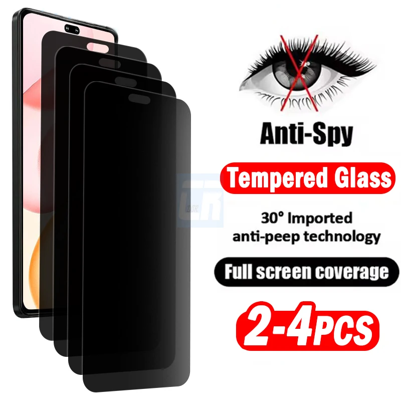 

Антишпионское закаленное стекло из 2-4 предметов для Honor 400 300 200 90 70 Lite, защитные пленки для смарт-экрана Honor 400 Pro Magic4 Lite Glass