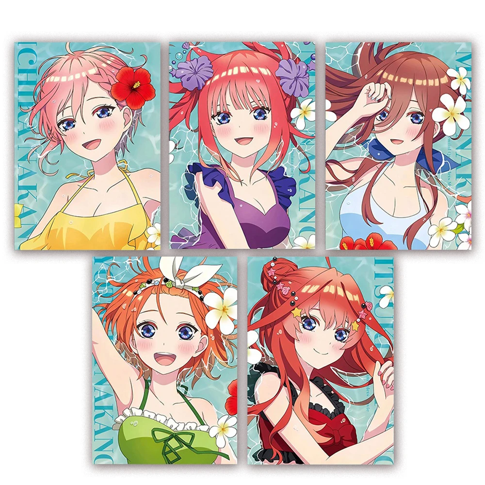

Квинтэссенция квинтуплетов DIY домашние аниме коллекционные карты Nakano Nino Ichika Miku Yotsuba Itsuki блестящий праздничный подарок