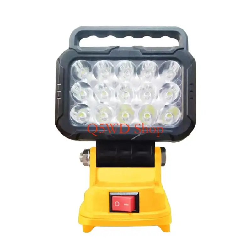 Q5WD 18V LED flashlight Featuring Double 5V 2.1A Charging Port For Construction Sites