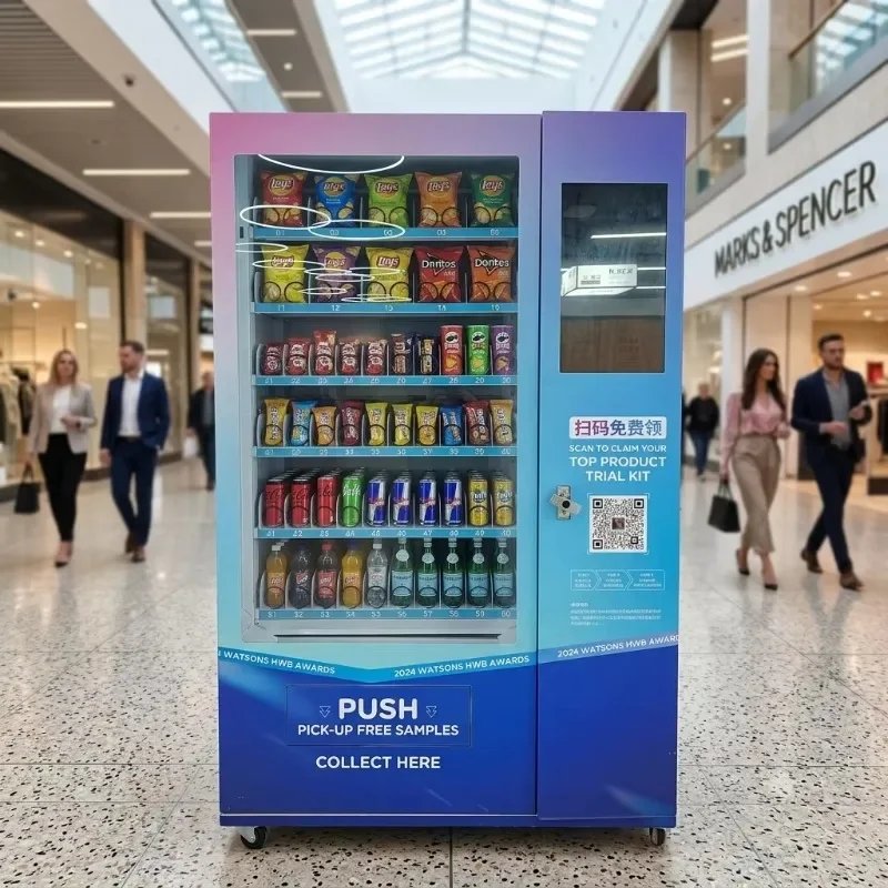 Touch Screen Combo Food Ai Vending Machines for Retail Items Smart Snack Vending Machine for Foods and Drinks