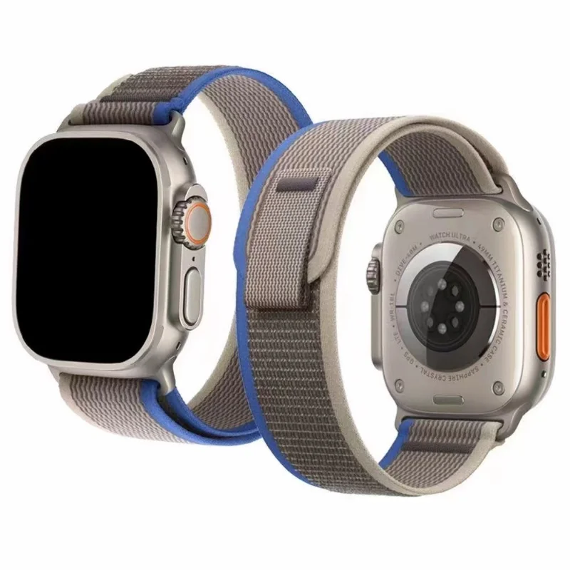 Trail Nylon Loop Strap for Apple Watch Ultra 49mm Series 8/7/6/5/4(44mm 40mm 45mm 41mm 42mm 38mm) Soft Replacement Bracelet Band