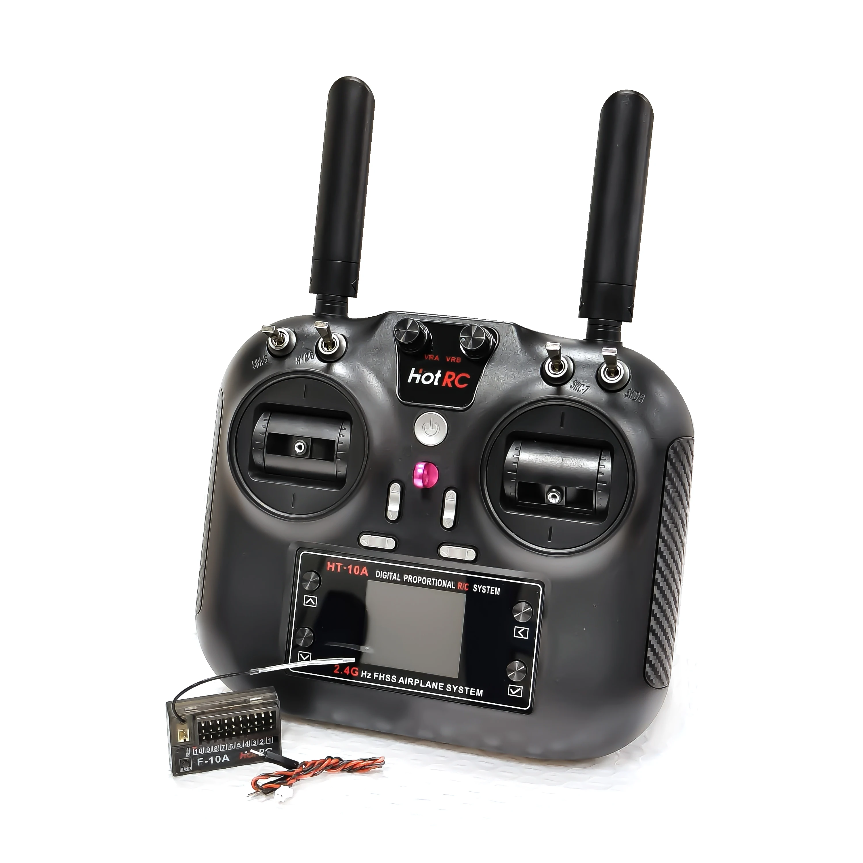 RC Hotrc HT-8A / HT-10A 2.4G 8CH/10CH Transmitter HT8A Remote Control with F-08A Receiver For RC Aircraft Car Ship Tank