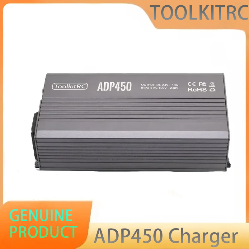 

ToolkitRC ADP450 Power Supply Adapter 450W XT60 Output 24V19A AC Input 100V-240V for ToolkitRC M8D M6D M8P M9 Battery Charger