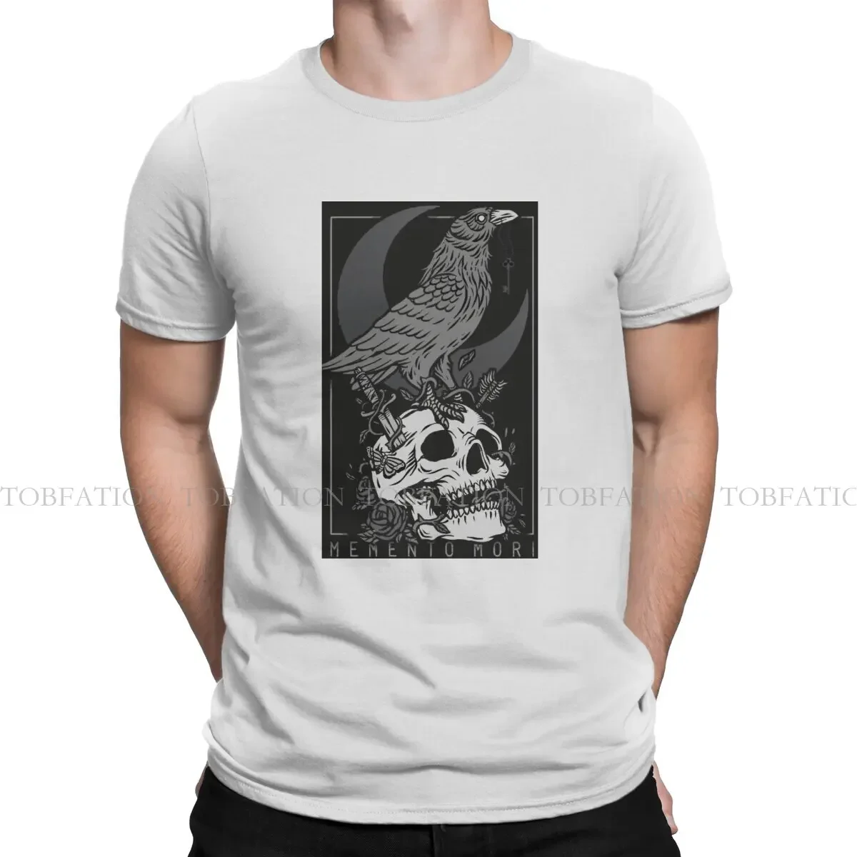 Mgła MEMENTO MORI modne koszulki do przodu obserwacje grupowe męski styl bawełniane topy T-Shirt z dekoltem oversize