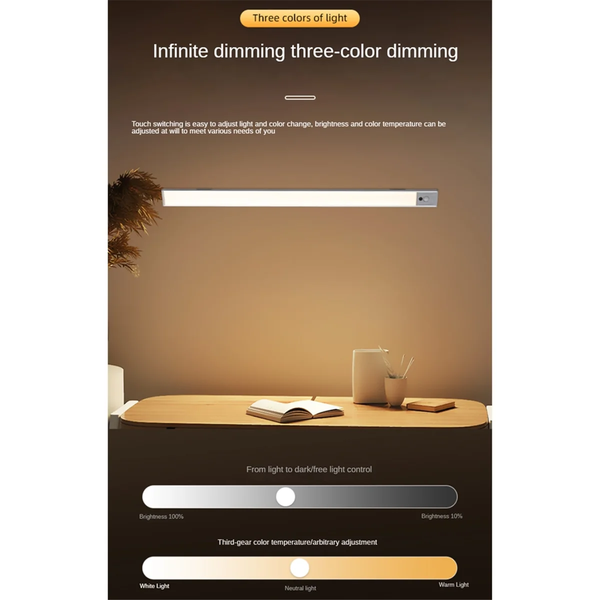 124LED датчик движения освещение в помещении с регулируемой яркостью под освещением шкафа перезаряжаемые беспроводные светильники для шкафа ночь