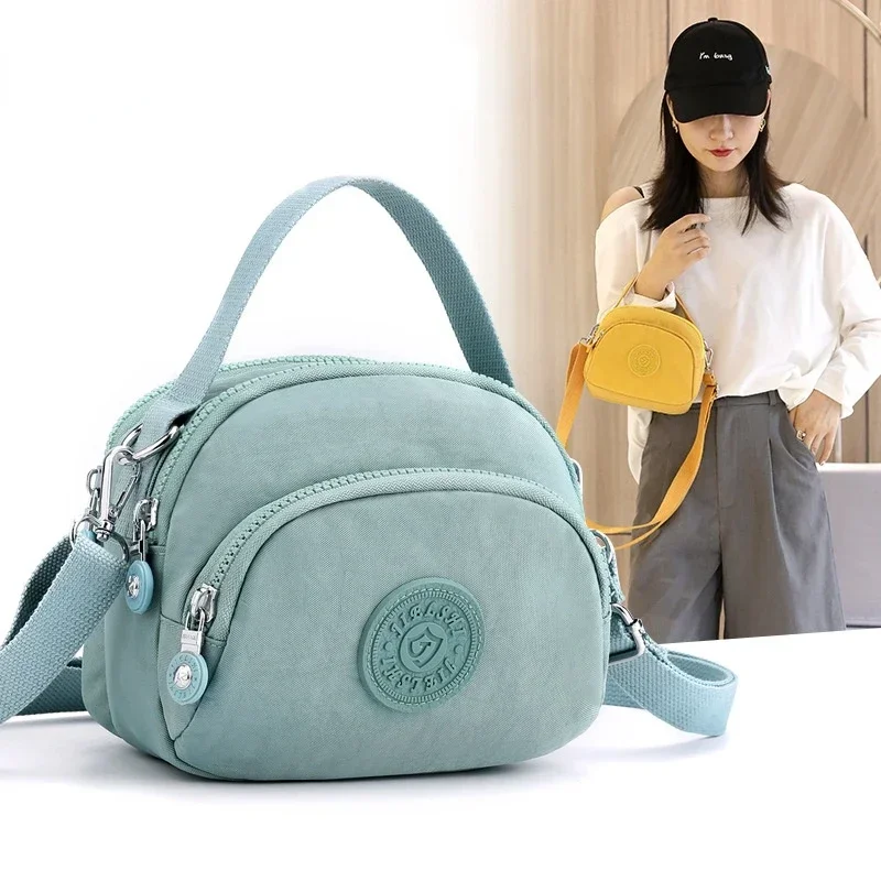 New Women Bag Lightweight Waterproof Nylon Cloth Shoulder Messenger Fashion Small Female Phone Key Purse Luxury Design