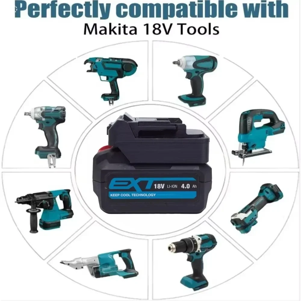Imagem -02 - Adaptador de Bateria e Conversor 18v Li-ion Battery Makita Router 18v bl Ferramentas Elétricas sem Fio Apenas Adaptador Erbauer Ext pc