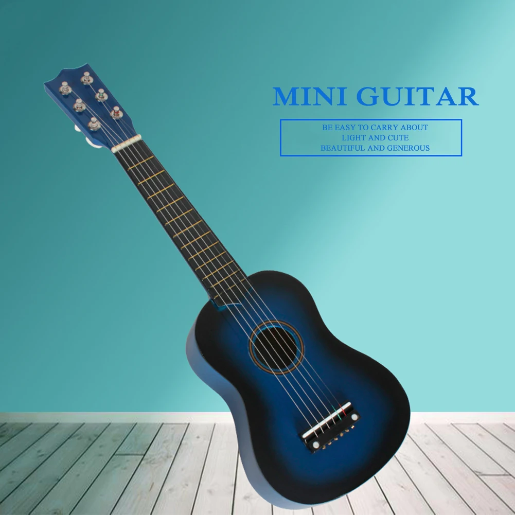 Ukulele Mini Guitar 21 inch 6 Strings Musical Instrument Kid Beginners Gifts Toy for Music Lovers Playing Accessories