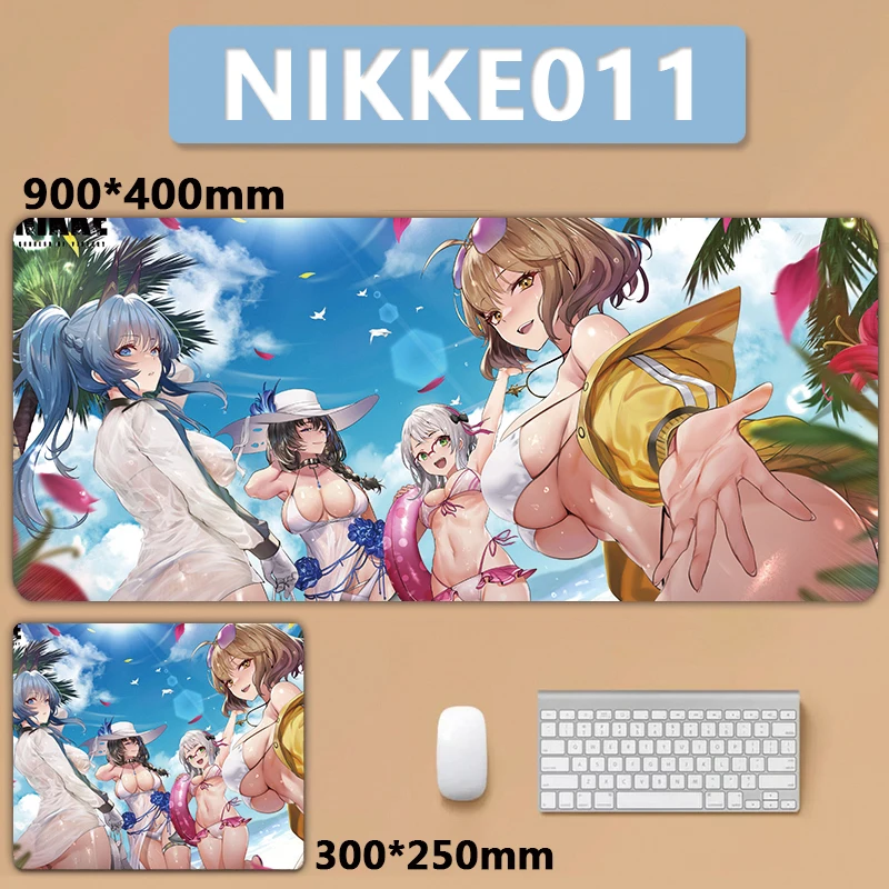 Goddess Of Victory NIKKE Bunny Girl XXL Large Mouse pad Keyboard Pad MousePad Desk Mat Computer Laptop Non-slip Keyboard Mats