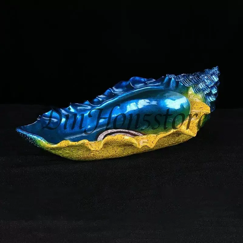 Luxury Conch Sashimi Platter with Dry Ice Tray - Non-Toxic Porcelain Serving Dish for Sushi Salmon Crudo Presentation