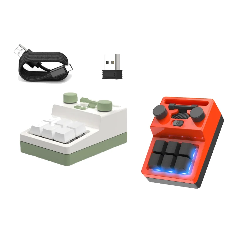 Tastiere con manopola Macros di programmazione personalizzabili Mini tastiera a 6 tasti per copiare paste e foto con illuminazione