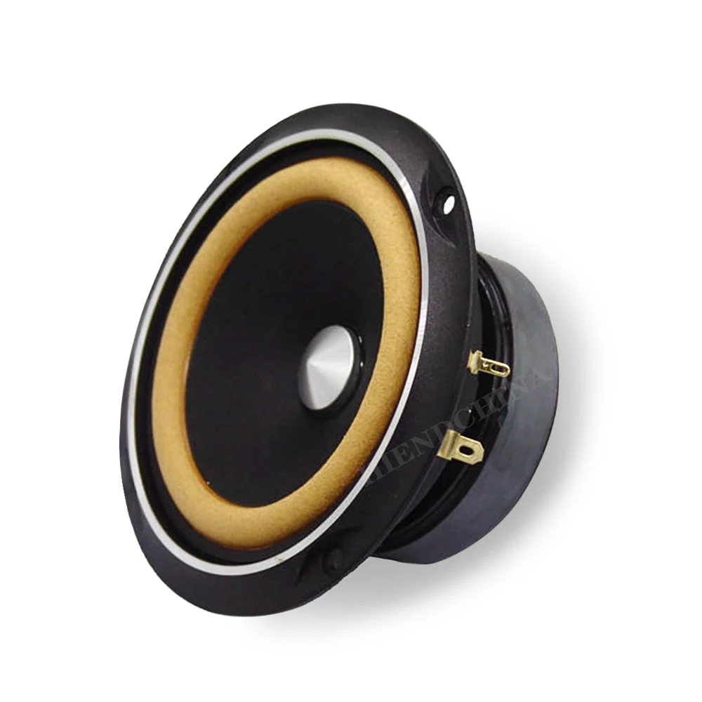 Hf-046 HiFi Speakers 4 Inch HiFi Full Range Speaker Symmetrical Magnetic Circuit Leather-edge Cone Basin 8 Ohm （1PCS）