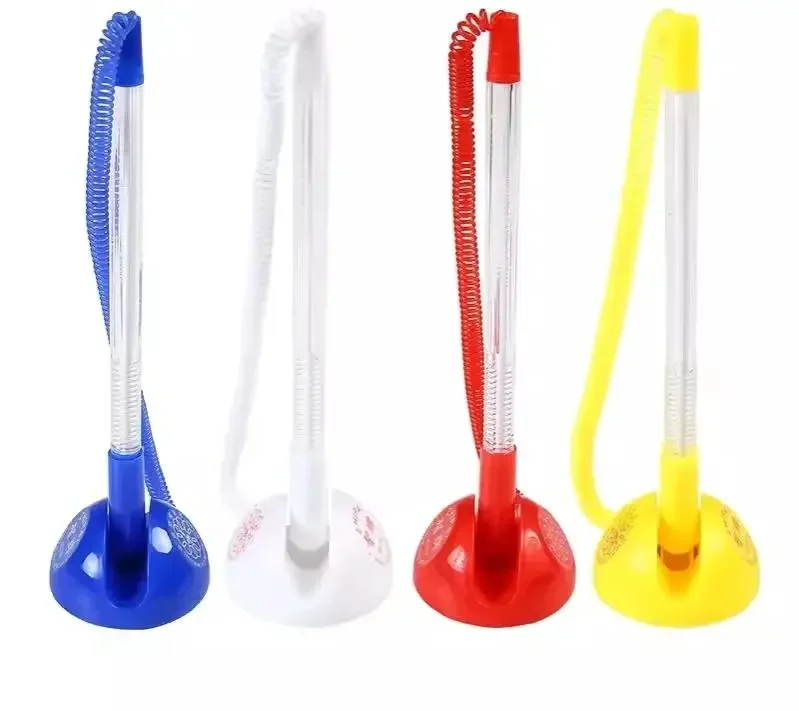 0.7mm Desk Pen Office for Office Work Office Ballpoint Pen Desktop Fixed with Rope Can Be Attached To The Table Pen Bank Counter