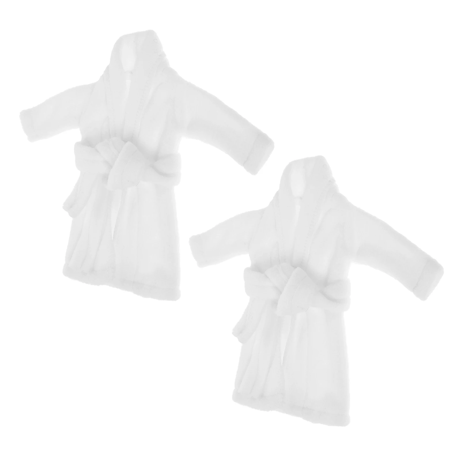 

Рождественский декор, набор халатов с изображением эльфа для рождественского кукольного домика, белая одежда