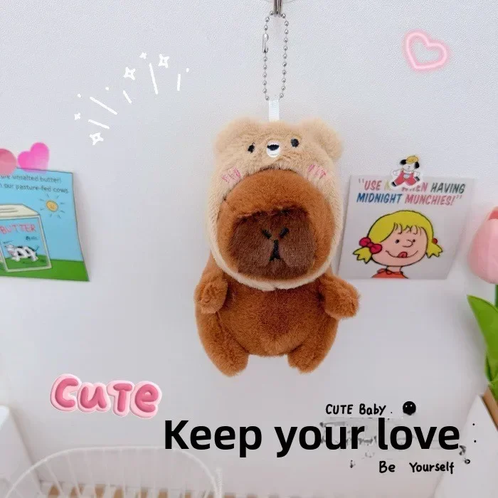 Capybara Plush Toys Capybara Stuffed Animal Doll Cartoon Anime Plushies Toy Stuffed Dolls Pillow Keychain for Kids Gift