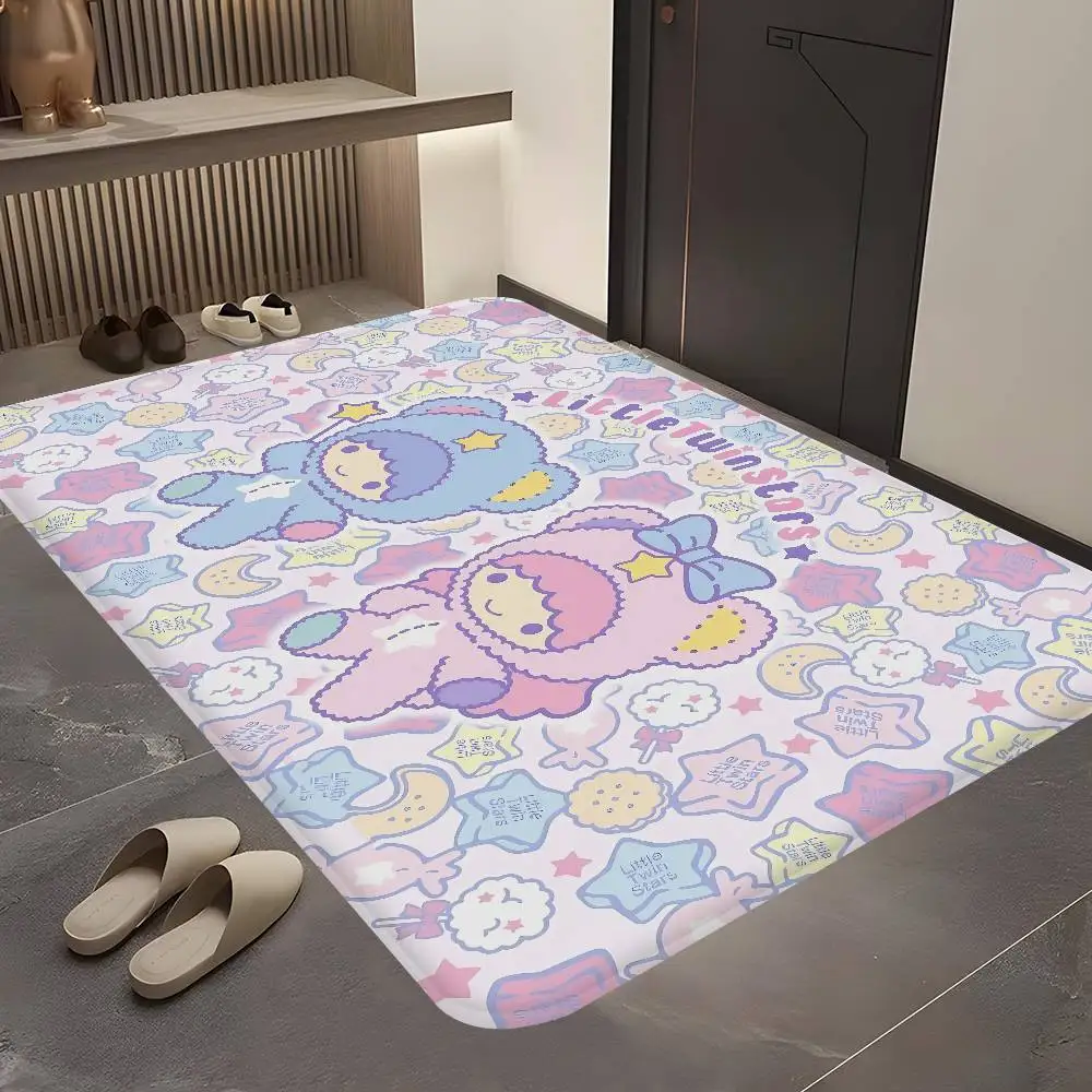 L-Little T-Twin S-Stars Hallway Carpet Retro Multiple Choice Living Room Kitchen Rug Non-Slip Welcome Rug