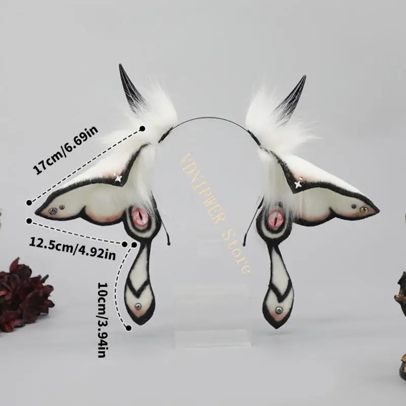 Wolf Ears Headbands Novelty Masquerades Hair Hoop Celebration Headwear D08E