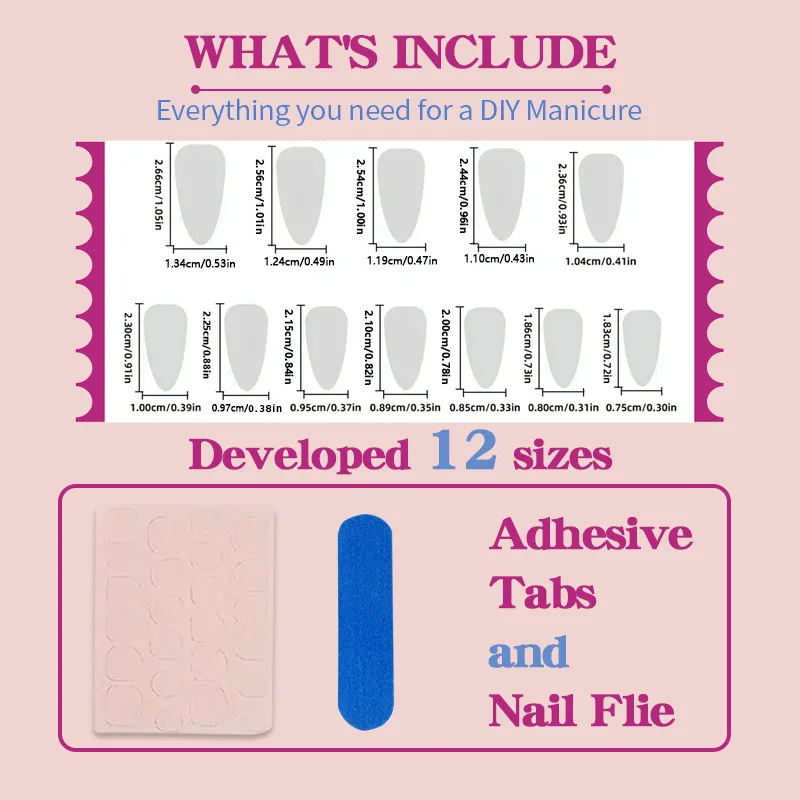 24PCS Zoete Aardbei Ster Boog Druk op Acrylnagels Amandelroze Kawaii Schattig Liefde Valse Nagels voor Vrouwen Meisjes Nepnagels Tawsier Itt