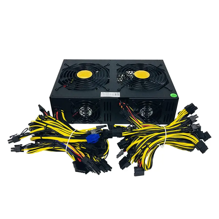 وحدة إمداد الطاقة 3300 وات 110-240 فولت ATX PSU لتعدين بطاقة 12 وحدة معالجة الرسومات كفاءة 90%