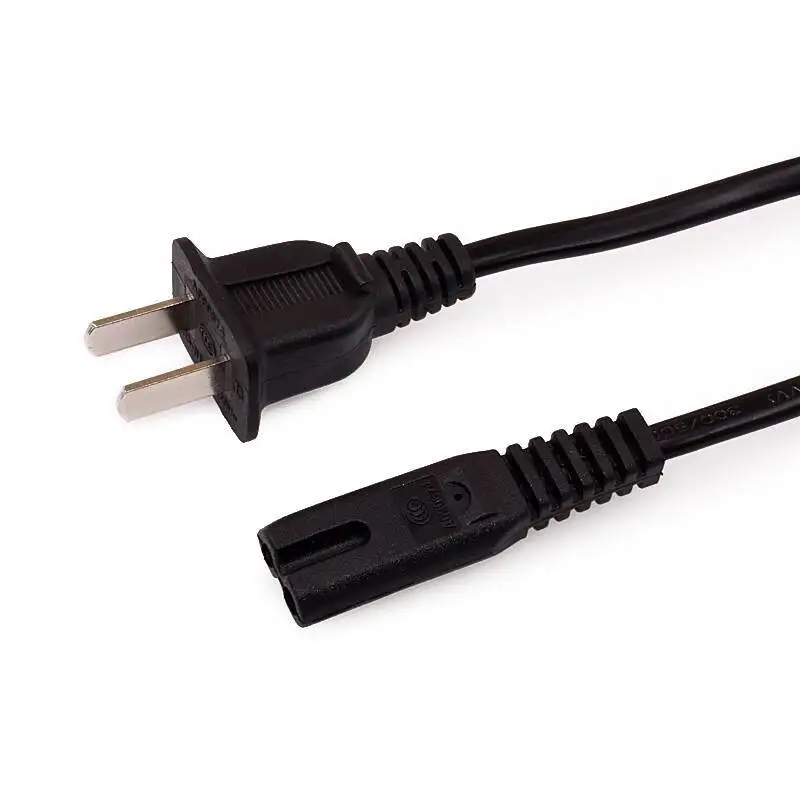 1 Stück 8-Pin-Stromkabel 2-adriger Zweilochstecker PS4 Kleine Schreibtischlampe Ladegerät Lautsprecher TV-Monitor – Detail 3