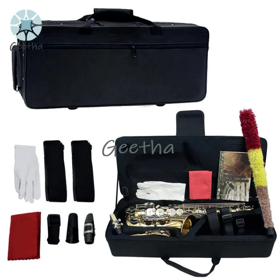 Performa Profesional Saksofon dalam Kunci B Datar Kuningan, Memainkan Alat Musik Tiup Saksofon untuk Pemula Dewasa