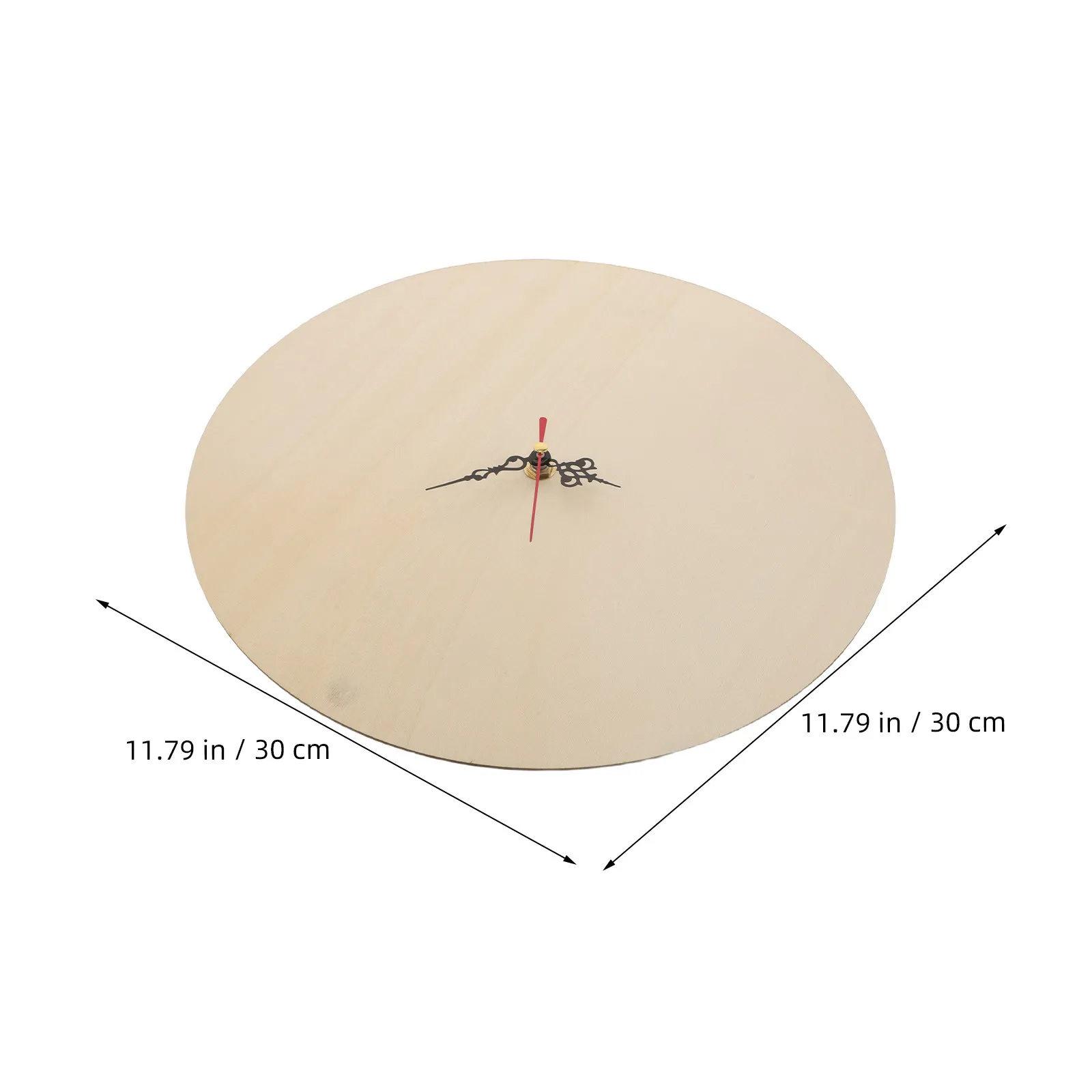 Unfinished Wooden Clock Face Round Dial Blank Painting Board 12 DIY Craft Clock Building Supplies for Home Office Wall Decor view 5