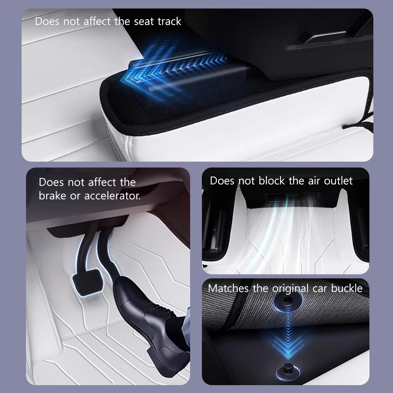 VASTZ PU Yacht Leather Car Floor Mats For XPeng X9 Left-Hand Drive All-Weather Protective Trunk Liner Double Layer Foot Carpets 6
