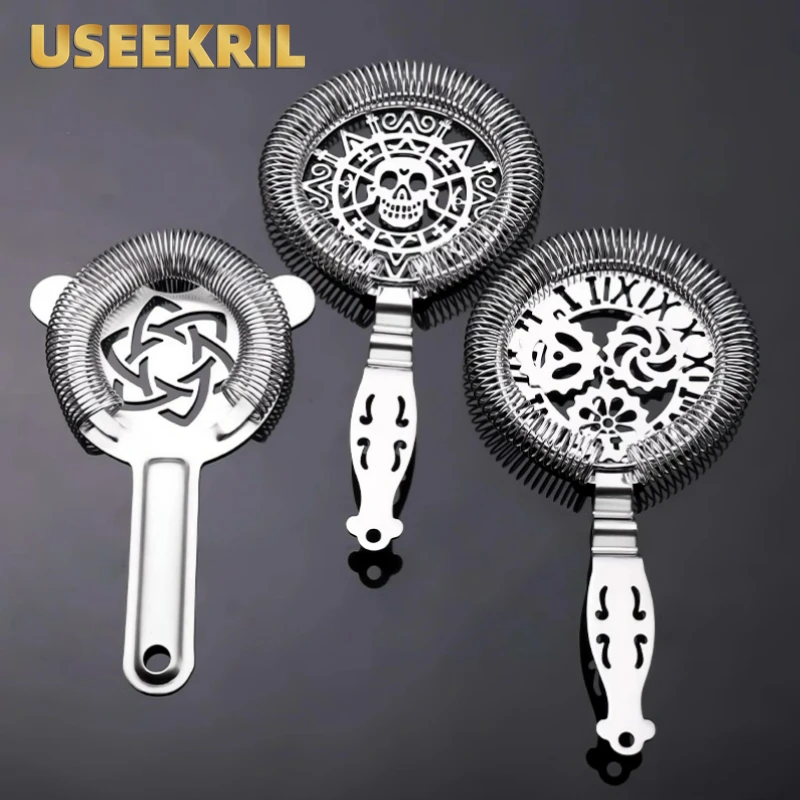 Bar Strainer Stainless Steel Strainer Skull And Mechanical Watch Bar Strainer Sprung Creative Bar Deluxe Strainer Bar Tools