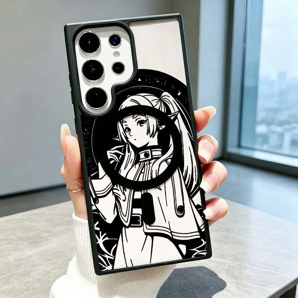 Anime Frieren Design Cover Magnetic Magsafe For Samsung Galaxy S26 S25 S24 S23 S22 Ultra Plus Phone Case