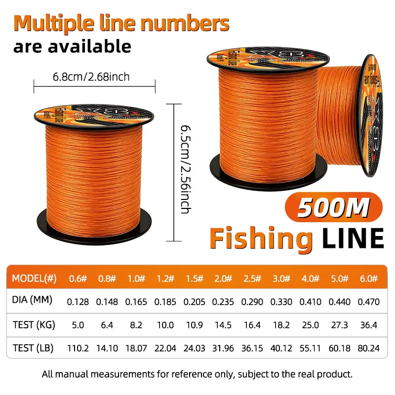 PE-Leine X8 Stränge Geflochtene Angelschnur 300/500/1000M Multifilament Geflochtene Angelschnur für Süß- und Salzwasser Extrem Stark