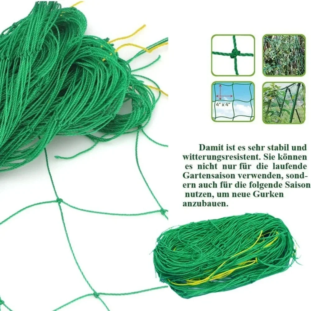 Garden Netting Plants Climbing Net For Loofah Morning Glory Flowers Vine Plants Climbing Net Cucumber Vine Grow Holder Brackets