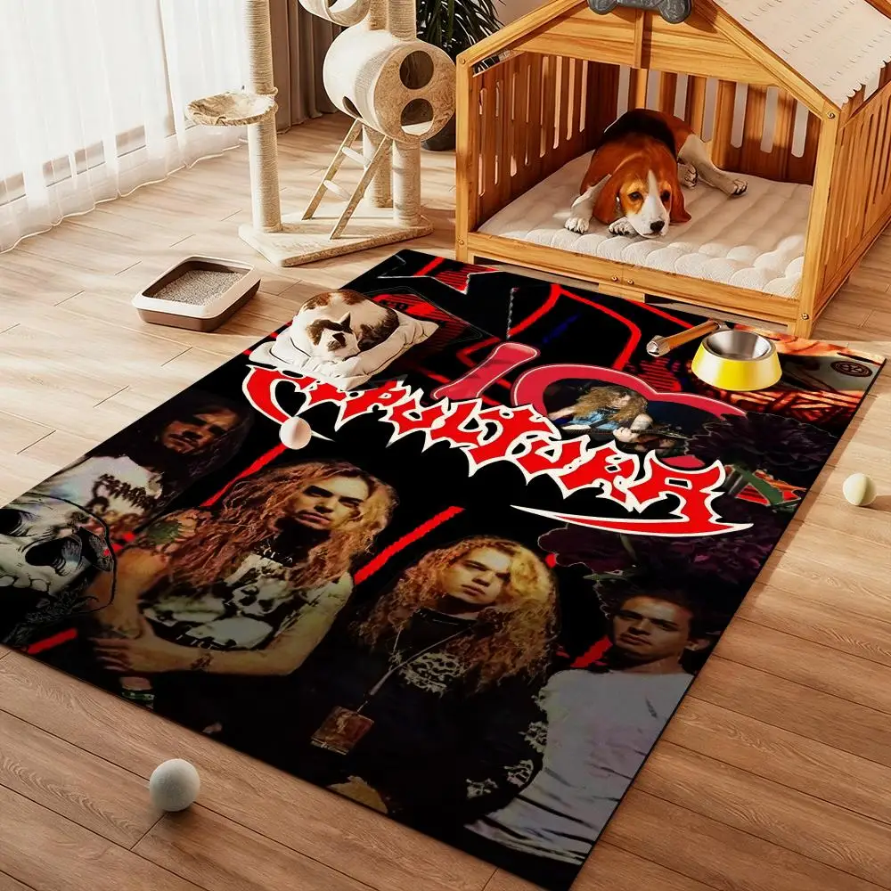 

Rock Band s-Sepulturas cool Floor Mat Diatom Bath Mat Absorbent Quick Dry Non-Slip TPR Backing Soft Plush Draining Rugs