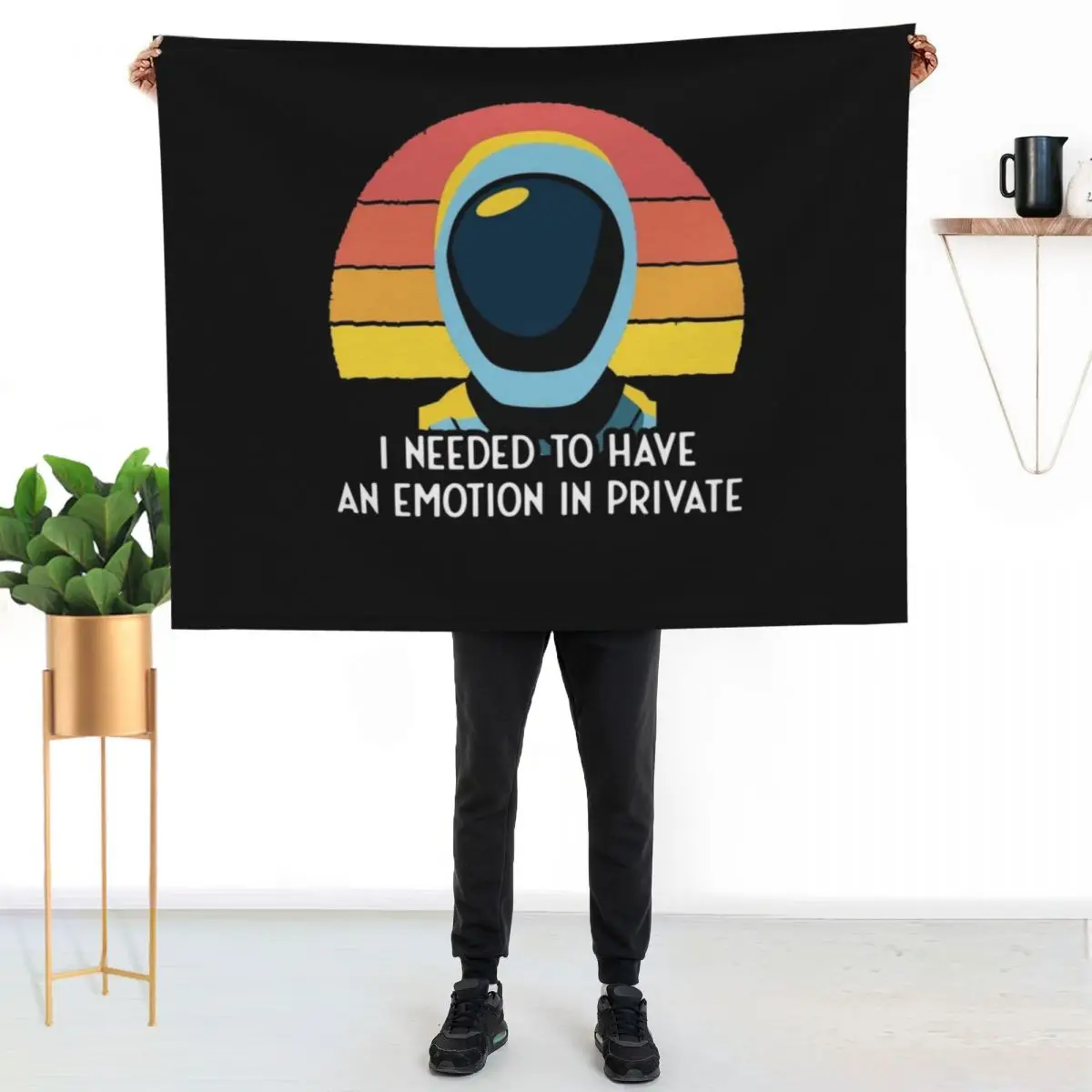 

Murderbot Diaries SecUnit Needs to Have an Emotion in Private Throw Blanket Reusable Durable Soft Blanket for All Seasons