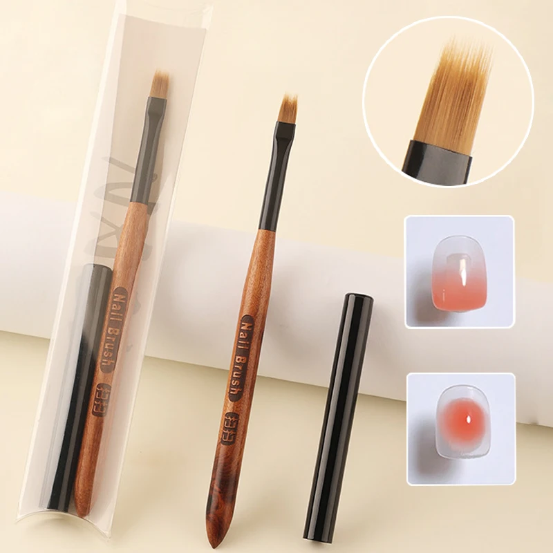 Gradient Nail Art Brush Acrylic Nail Ombre Pen UV Gel Brushes DIY Painting Drawing Flowers Nails Brush for Salon Manicure Tools