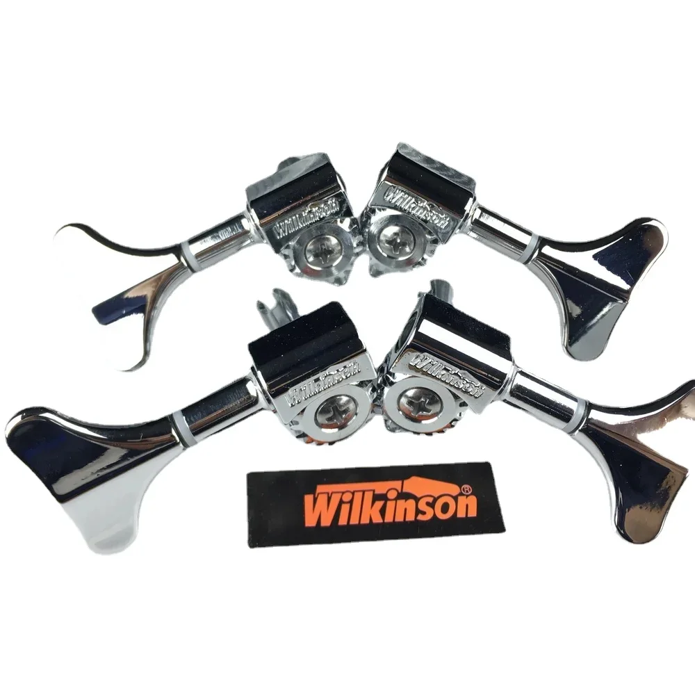 

NEW wilkinson Electric Bass Guitar Machine Heads Tuners Guitar Tuning Pegs Open Gear WJB-750 Chrome Silver ( without packaging )