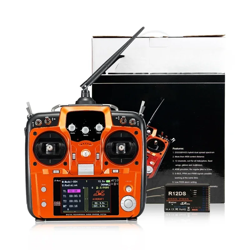 Factory outlet Radiolink AT10II 12CH RC transmitter for remote control helicopter with Programmable Mix Control